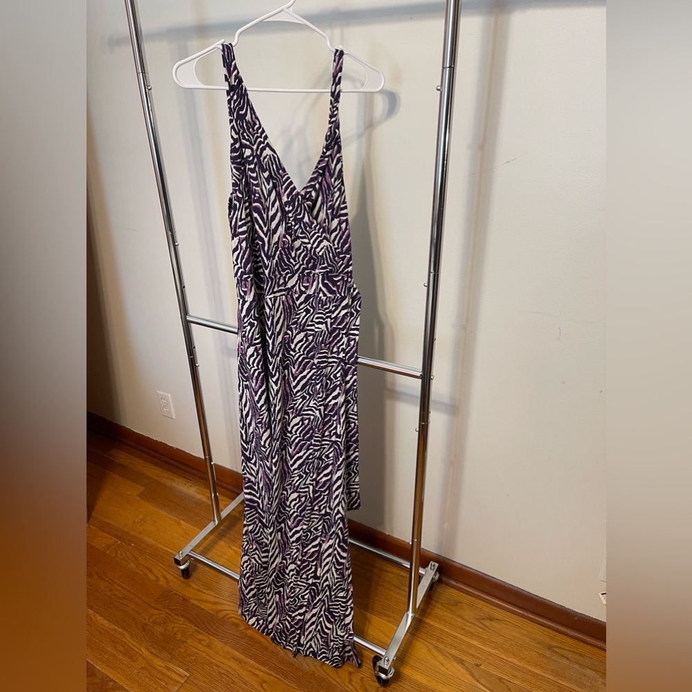 Market & spruce dress, maxi, purple, zebra print, size xxl, like new condition